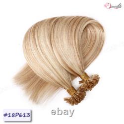 Extensions de cheveux humains 100 % Remy en keratine U Tip THICK Fusion, pré-collées, ombrées