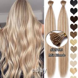 Extensions de cheveux humains 100 % Remy en mèches de kératine pré-adhésives I Tip épaisses 1g/s 300S A