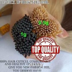 Extensions de cheveux humains 100% Remy pré-liés à la kératine fusionnée I-Tip 1G/S épaisse