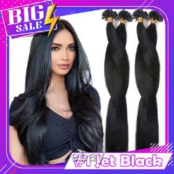 Extensions de cheveux humains Remy 100% en kératine fusionnée U Tip russe pré-liées 8A