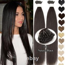 Extensions de cheveux humains Remy I Tip Stick avec anneaux en micro kératine pré-liés 300S