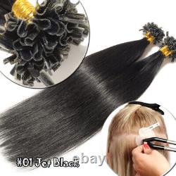 Extensions de cheveux humains Remy U Nail Tip russe pré-collées épaisses 200S 200G kératine