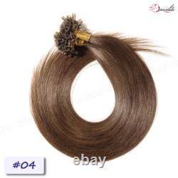 Extensions de cheveux humains Remy à l'keratine pré-collée russe 300S, pointes en U avec colle.