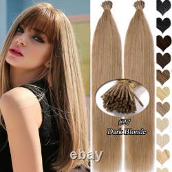 Extensions de cheveux humains Remy blond en bâton I Tip avec anneaux en micro kératine pré-attachés