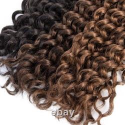 Extensions de cheveux humains Remy bouclés profonds à kératine K Tip, fusion à la kératine, 100 g, extensions plates Flat Tip
