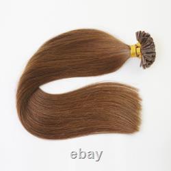 Extensions de cheveux humains Remy en kératine à fusion U de 16 à 26 pouces - 50/100 mèches