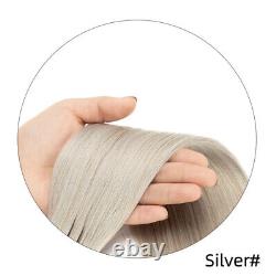 Extensions de cheveux humains Remy en keratine fusion pré-collée épaisse, pointes en U gris ondulées