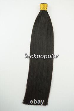 Extensions de cheveux humains Remy épais en kératine, pointes en I, fusion double tirage, 1g