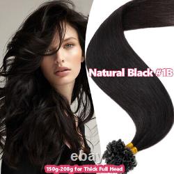 Extensions de cheveux humains Remy épaisses 300S pré-fixées à fusion chaude avec des pointes en kératine en forme de U