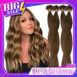 Extensions de cheveux humains Remy pré-fixées en U à fusion haute kératine 100% AAAAAA