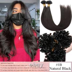 Extensions de cheveux humains Remy russe pré-collées en U épais de kératine - Blonde