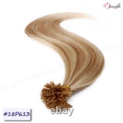Extensions de cheveux humains Remy russes à pointes en U en kératine pré-collées fusion balayage