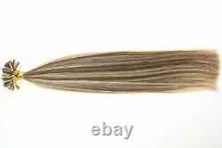 Extensions de cheveux humains brésiliens Remy à pointe en U avec fusion à la kératine et colle pré-liée de 1g