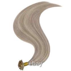 Extensions de cheveux humains brésiliens en cheveux Remy à la kératine, extensions de cheveux en forme de U