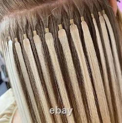Extensions de cheveux humains brésiliens vierges pré-liées à la kératine en Y 100% naturels de 16 à 26 pouces.
