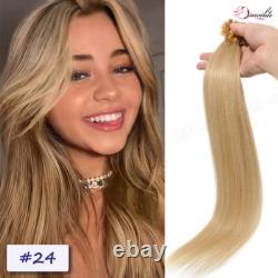 Extensions de cheveux humains en kératine fusion pré-collées U Tip 16-24 Double Drawn