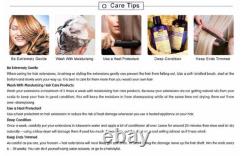 Extensions de cheveux humains pré-attachées en fusion à la kératine, pointe plate, ondulées et humides, 100 pièces