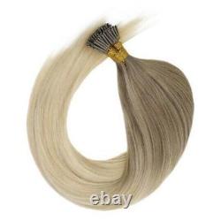 Extensions de cheveux humains pré-collées Cheveux droits Remy mèches de cheveux kératine pour femmes