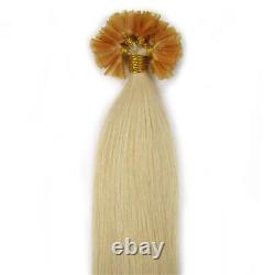 Extensions de cheveux humains pré-collés à la kératine Fusion U Tip Nail Tip Brazilian Hair 9A