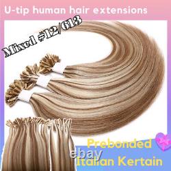 Extensions de cheveux humains réels AAAAA U Tip en kératine pré-collées 200S 1G/S ÉPAIS