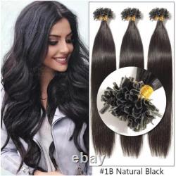 Extensions de cheveux humains réels à fusion de kératine pré-collées 200S U Tip 100G épaisses