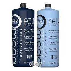 Felps Omega Zero Traitement Sensible et Résistant à la Kératine Brésilienne 2x1L/34 oz