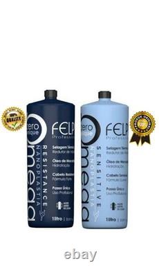 Felps Omega Zero Traitement Sensible et Résistant à la Kératine Brésilienne 2x1L/34 oz