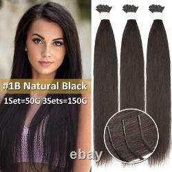 HOT 300Mèches Pré-Collées en Kératine I Tips Bâton Extensions de Cheveux Humains Remy Blonde