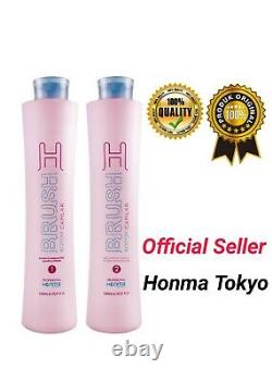 Honma Tokyo H-brush, Kit Progressif 2x1l Step 1/2 33,8 Oz Cheveux Droits Et Doublés