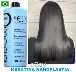 Kera Fruits Bresilien Felps Cheveux Kératine Straightener Traitement Nanoplastia 1 Lt