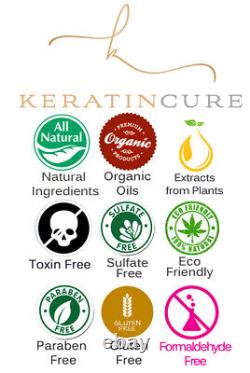 Keratin Cure Traitement Des Cheveux Or Et Miel Bio 32-4 Oz Silky Straightening 6pc Kit