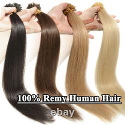 Keratin Pre Bonded Nail U Tip Real 100% Remy Extensions De Cheveux Humains Balayage Us