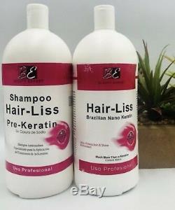 Kératine Brésilienne Hair Liss Professional, Shampooing 960 ML - 2 Étapes + Kératine 32 Oz