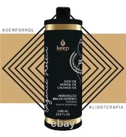Kératine brésilienne Keep Cosméticos, lissage brésilien sans formol / scellant 1 L