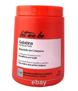Kit 2 Kératine Brésilienne Let Me Be Soin Lissant 1L & Masque Bio Restore 1000ml