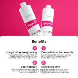 Kit 3 unités de kératine brésilienne Brigitte + 3 unités de shampooing Brigitte pour tous types de cheveux