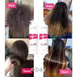 Kit 3 unités de kératine brésilienne Brigitte + 3 unités de shampooing Brigitte pour tous types de cheveux