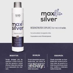 Kit Max Argent Qod Pro + Traitement à la Kératine Brésilienne à l'Argan + Masque Argent à l'Argan