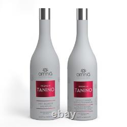 Kit Réducteur de Volume Omnia Tanino 2×1L Traitement Progressif à la Kératine Brésilienne