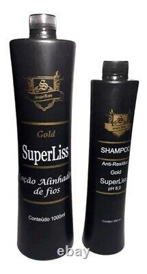 Kit de Traitement Progressif à la Kératine Brésilienne SuperLiss Gold 100% AUTHENTIQUE