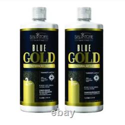 Kit de kératine brésilienne Salvatore Blue Gold (2x1 litre) Lissage Brésilien