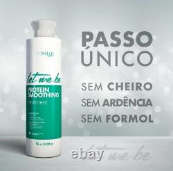 Kit de lissage à la protéine de kératine brésilienne 1L et masque de réparation Pro 1 KG Let Me Be