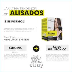 Kit de lissage brésilien avec kératine et acide hyaluronique, sans formol