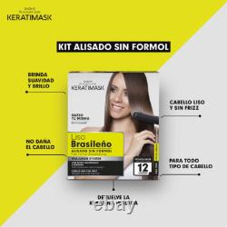 Kit de lissage brésilien avec kératine et acide hyaluronique, sans formol