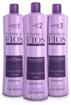 Kit de lissage capillaire à la kératine brésilienne Cadiveu Professional (3 produits, 1 litre)
