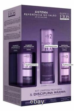 Kit de lissage capillaire à la kératine brésilienne Cadiveu Professional (3 produits, 1 litre)