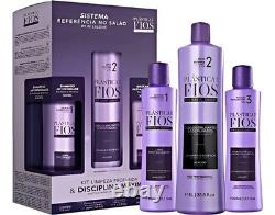 Kit de lissage capillaire à la kératine brésilienne Cadiveu Professional (3 produits, 1 litre)