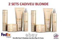 Kit de reconstruction blonde Cadiveu pour soins capillaires professionnels à domicile