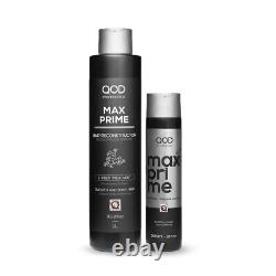 Kit de traitement à la kératine brésilienne Qod Pro Max Prime S-fiber + Masque capillaire