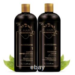 Kit de traitement à la kératine lissante marocain (2 étapes) 33,8 oz / 1 L chacun